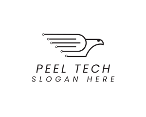 Circuit Tech Pigeon  logo design