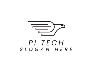 Circuit Tech Pigeon  logo design