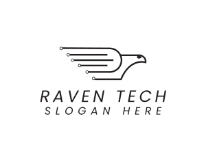 Circuit Tech Pigeon  logo design