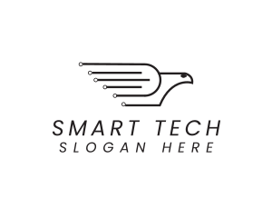 Circuit Tech Pigeon  logo design
