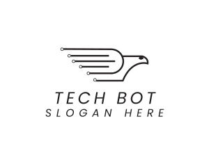 Circuit Tech Pigeon  logo design