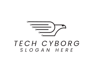 Circuit Tech Pigeon  logo design