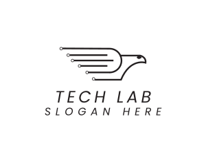 Circuit Tech Pigeon  logo design