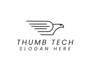 Circuit Tech Pigeon  logo design