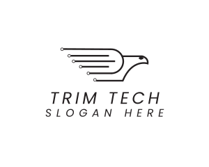 Circuit Tech Pigeon  logo design