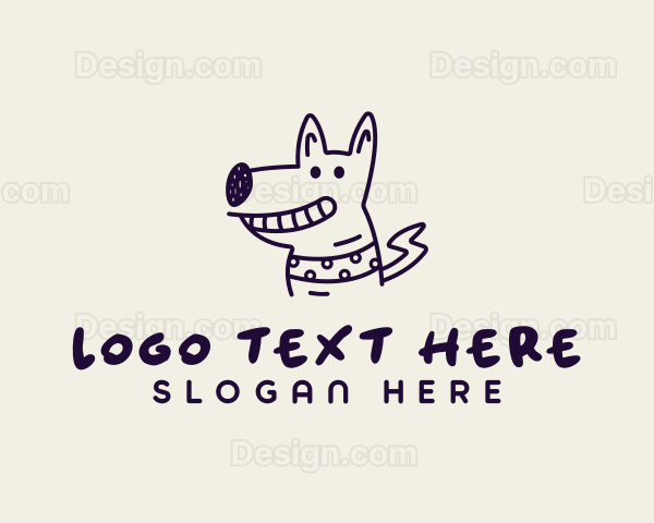 Pet Dog Doodle Cartoon Logo