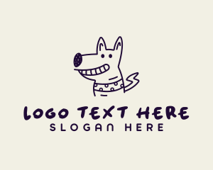 Pet Dog Doodle Cartoon Logo