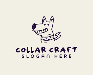 Pet Dog Doodle Cartoon logo design