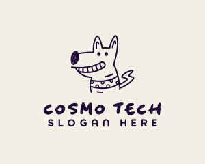 Pet Dog Doodle Cartoon logo design