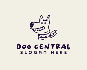 Pet Dog Doodle Cartoon logo design