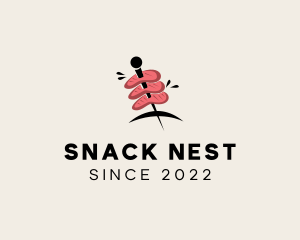 Beef Steak Skewer  logo design