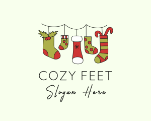 Holiday Sock Decoration logo design