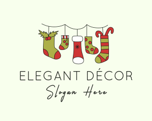 Holiday Sock Decoration logo design