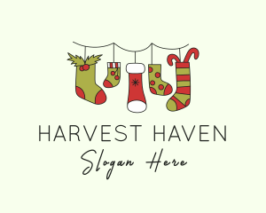 Holiday Sock Decoration logo design