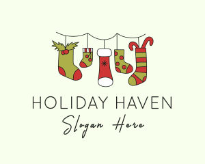 Holiday Sock Decoration logo design