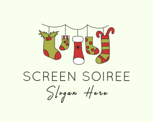 Holiday Sock Decoration logo design