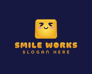 Smiling Cute Box logo design