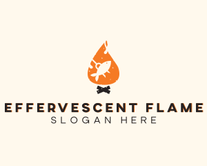 Flame Fish Grill logo design