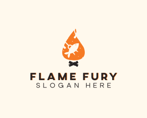 Flame Fish Grill logo design