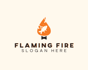 Flame Fish Grill logo design