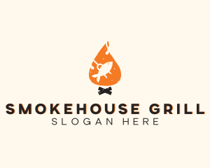 Flame Fish Grill logo design