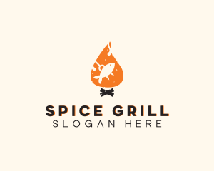 Flame Fish Grill logo design