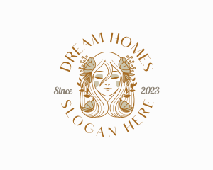 Floral Woman Portrait logo