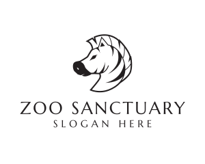 Zebra Animal Zoo logo design