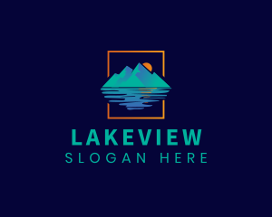 Sun Mountain Lake  logo design