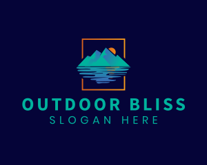 Sun Mountain Lake  logo design