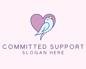 Bird Care Heart logo design