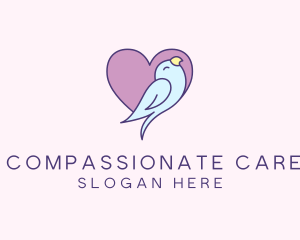Bird Care Heart logo design