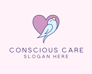 Bird Care Heart logo design