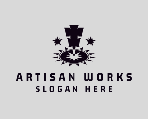 Iron Work Laser Machine logo design