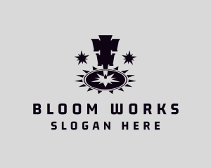 Iron Work Laser Machine logo design