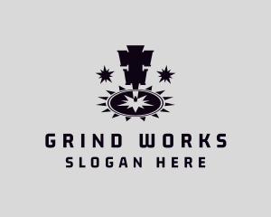 Iron Work Laser Machine logo design