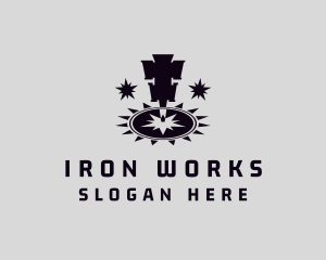 Iron Work Laser Machine logo design