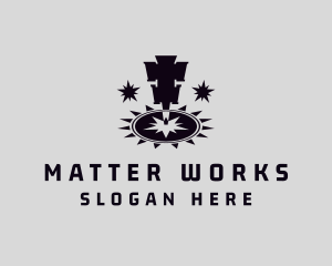 Iron Work Laser Machine logo design