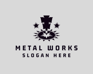 Iron Work Laser Machine logo design