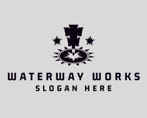 Iron Work Laser Machine logo design