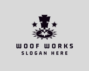 Iron Work Laser Machine logo design