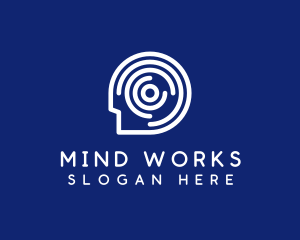 Signal Brain Head logo design