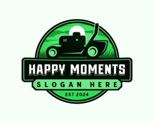 Grass Lawn Mower Logo