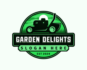 Grass Lawn Mower logo design