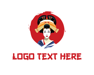 Japanese Geisha Beauty logo design