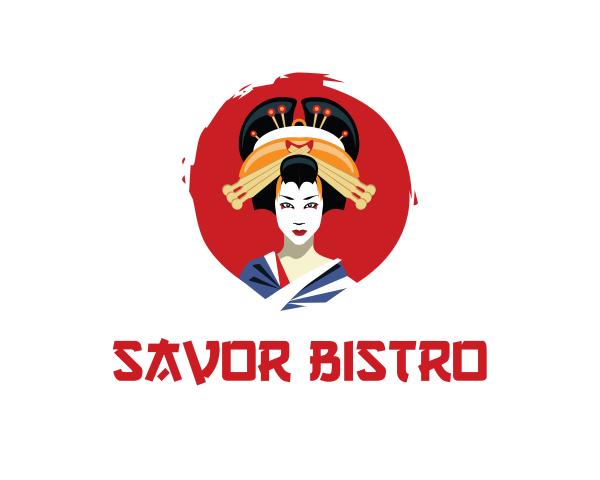 Red Sushi logo example 4