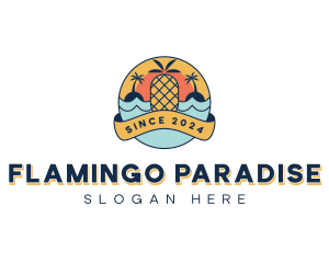 Pineapple Island Paradise logo design