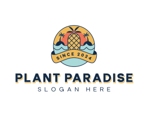 Pineapple Island Paradise logo design