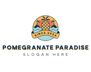 Pineapple Island Paradise logo design