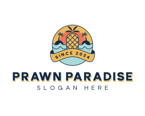 Pineapple Island Paradise logo design